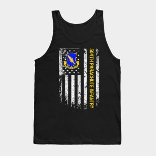 504th Parachute Infantry Regiment American Flag - Gift for Veterans Day 4th of July or Patriotic Memorial Day Tank Top